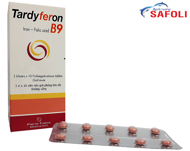 Uống thuốc sắt Tardyferon