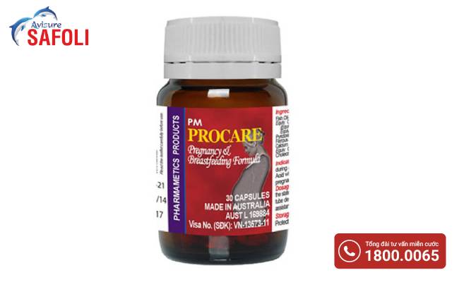 Vitamin tổng hợp cho bà bầu Procare có hàm lượng các thành phần cao