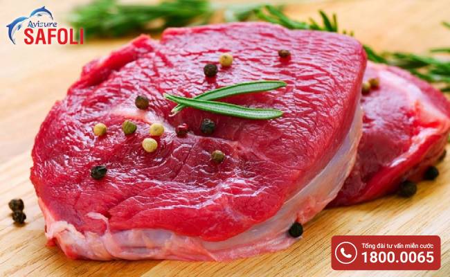 Thịt bò là thực phẩm chứa hàm lượng sắt cao 