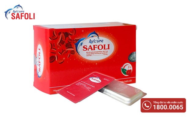 Thuốc bổ máu chứa sắt, acid folic Avisure Safoli an toàn cho sức khỏe 